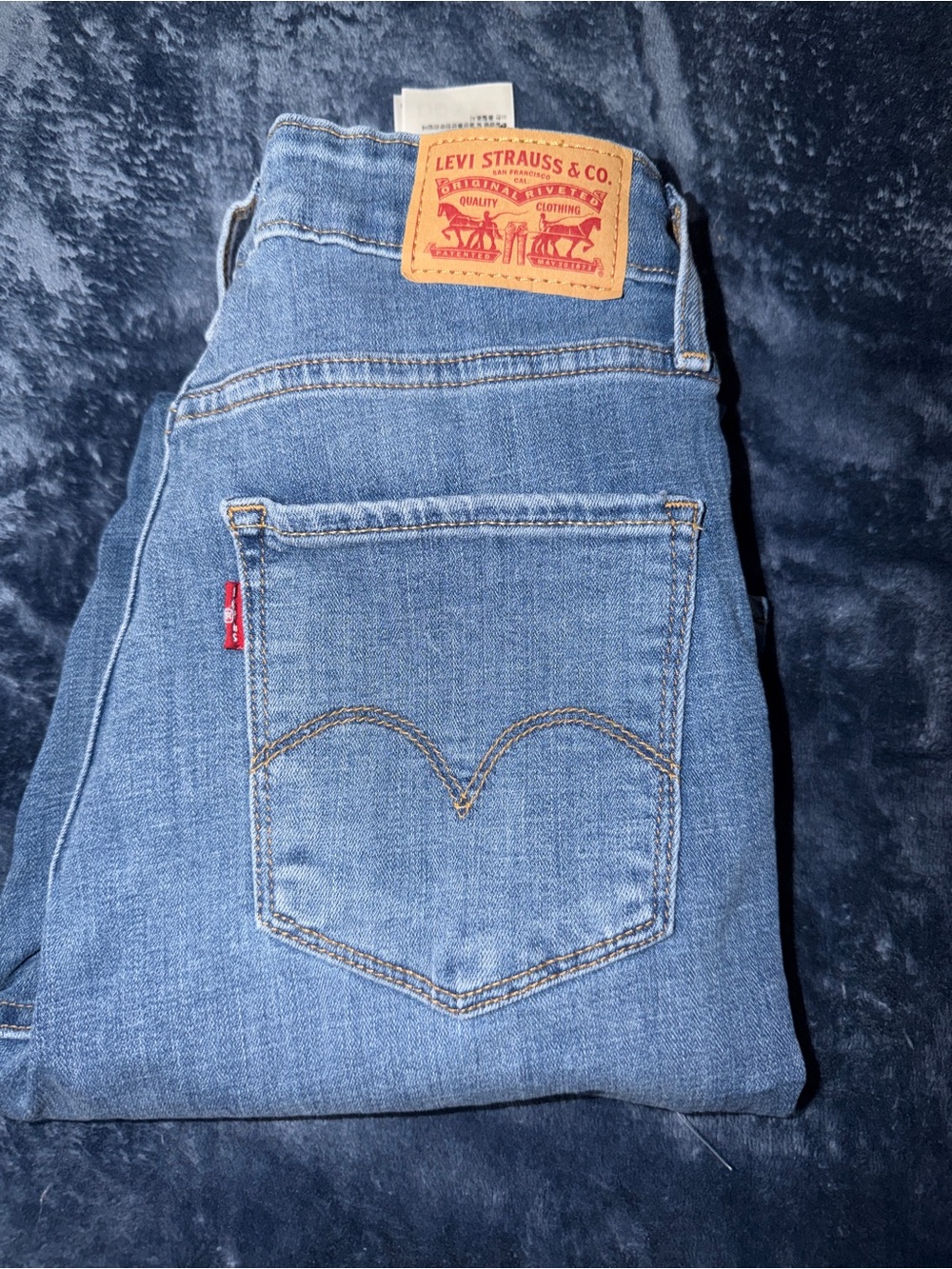 Levi's 721 high rise skinny Classic Blue Straight Jeans - Blue 28x30
